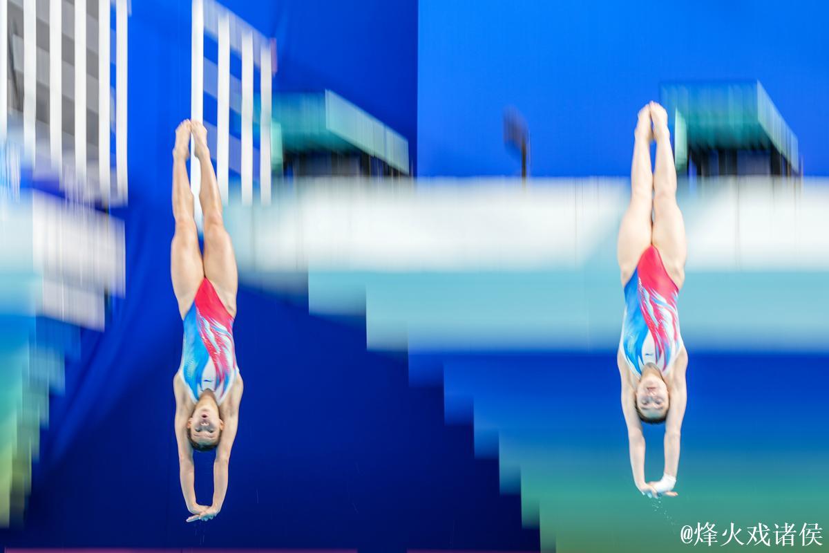 全运会女子双人3米板决赛：陈艺文与林珊夺冠